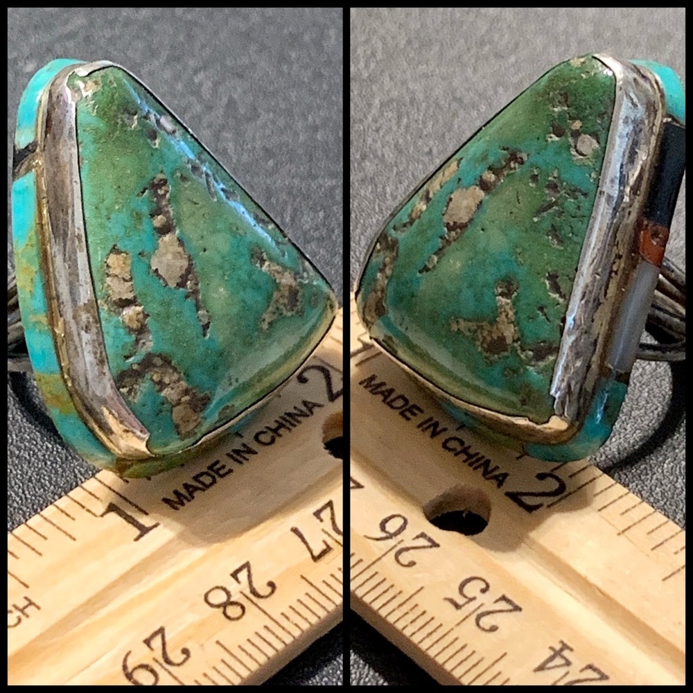 NOT FOR SALE 🚫 VTG NA Turquoise w/ Inlaid Ring - Picture 5 of 8